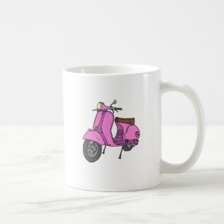 ピンクのスクータ コーヒーマグカップ