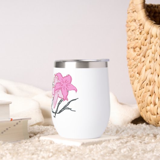 ピンクのスケッチされた花束 (リビング)