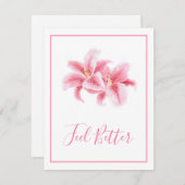 ピンクのスズメユリ (正面/裏面)