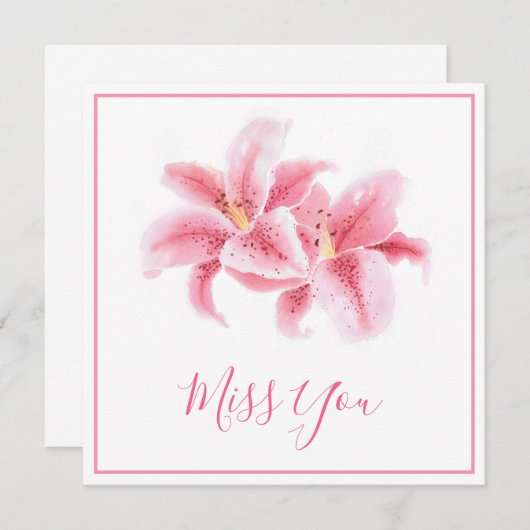 ピンクのスズメユリ (正面/裏面)