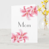 ピンクのスズメユリ カード (黄色い花)