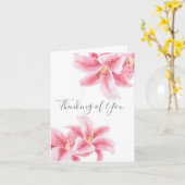 ピンクのスズメユリ カード (黄色い花)