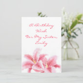 ピンクのスズメユリ カード (スタンド正面)