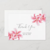 ピンクのスズメユリ サンキューカード (正面/裏面)