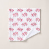 ピンクのスズメユリ バスタオルセット (ウォッシュタオル)