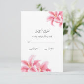 ピンクのスズメユリ 出欠カード (スタンド正面)