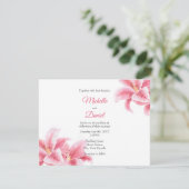 ピンクのスズメユリ 招待状 (スタンド正面)