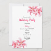 ピンクのスズメユリ 招待状 (正面)