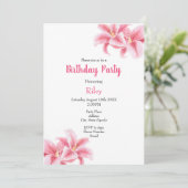 ピンクのスズメユリ 招待状 (スタンド正面)