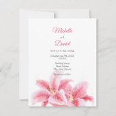 ピンクのスズメユリ 招待状 (正面)