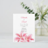 ピンクのスズメユリ 招待状 (スタンド正面)