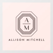 ピンクのスタックモノグラムロゴ ウィンドウサイン (シート)