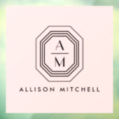 ピンクのスタックモノグラムロゴ ウィンドウサイン (シート3)