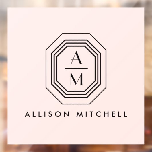 ピンクのスタックモノグラムロゴ ウィンドウサイン (シート2)