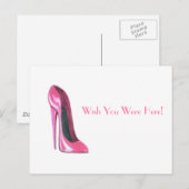 ピンクのスチレットの靴 ポストカード (正面/裏面)