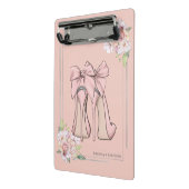 ピンクのスティレット&ピンクのバラのコーナーフレーム ミニクリップボード (アングル2)