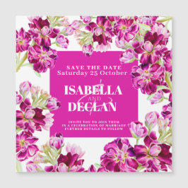 ピンクのストックフラワーウェディング日付を保存