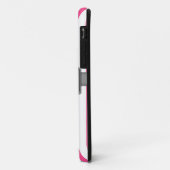 ピンクのストライブ柄のiPhone 5の穹窖ID™ Case-Mate iPhoneケース (裏面/左)