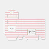 ピンクのストライプが上品なゴールドの初めての聖体拝領 フェイバーボックス (折り畳みなし)