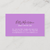 ピンクのストライプので粋なベーカリー|のペーストリー作りの職人 名刺 (裏面)