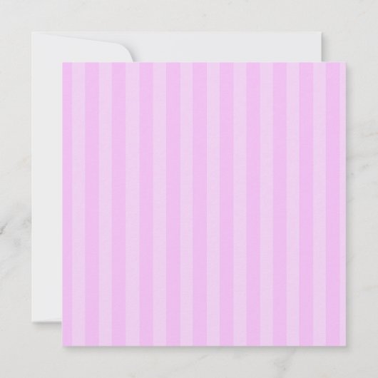 ピンクのストライプのなダマスク織のブライダルシャワーの招待状 招待状 (裏面)