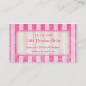 ピンクのストライプのなボーダー名刺 名刺 (裏面)