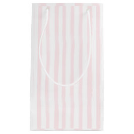 ピンクのストライプのギフトバッグ スモールペーパーバッグ