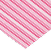 ピンクのストライプのテーブルのランナーの陰 ショートテーブルランナー (コーナー)