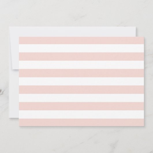 ピンクのストライプのバチェロレッテ招待状 招待状 (裏面)