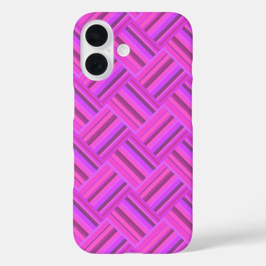 ピンクのストライプの斜め織りパターン Case-Mate iPhoneケース (裏面)