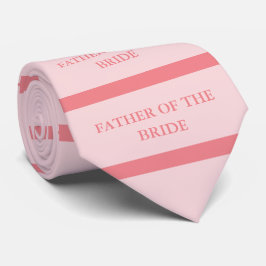 ピンクのストライプの珊瑚の父の花嫁/新郎ネックタイ ネクタイ
