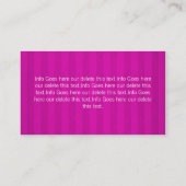 ピンクのストライプの背景の名刺 名刺 (裏面)