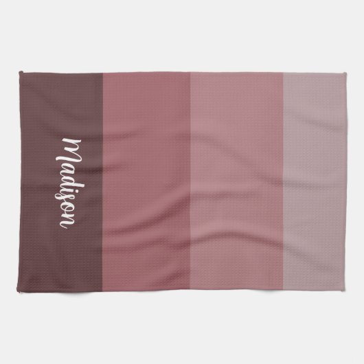 ピンクのストライプキッチンタオル キッチンタオル (横)