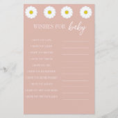 ピンクのストライプデイジー、赤ちゃんシャワーベビーを願う (正面)