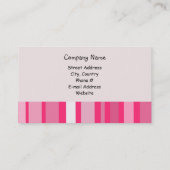 ピンクのストライプデザイナーケーキの名刺 名刺 (裏面)