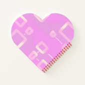 ピンクのストライプノート ノートブック (裏面)