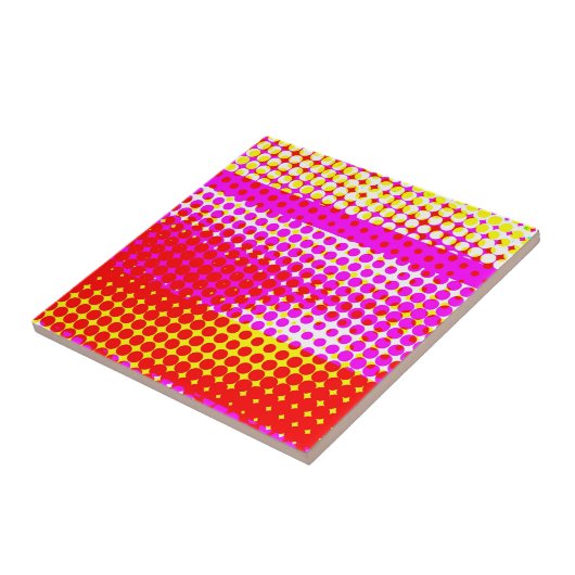 ピンクのストライプパターン タイル (側面)