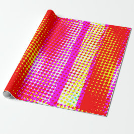 ピンクのストライプパターン ラッピングペーパー