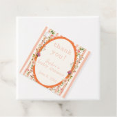 ピンクのストライプフローラガーデン赤ちゃんシャワー フェイバータグ (インサイチュ)