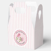 ピンクのストライプロベバードバレンタイン フェイバーボックス (オープン)