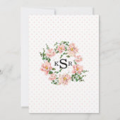 ピンクのストライプ愛は甘いサボテンの赤ちゃんシャワーを育てる 招待状 (裏面)