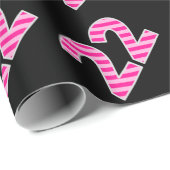 ピンクのストライプ22のイベント# (誕生日、記念日) ラッピングペーパー (ロールコーナー)