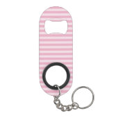 ピンクのストライプ シームレス パターン キーホルダー栓抜き (裏面)