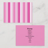 ピンクのストライプ 名刺 (正面/裏面)