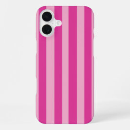 ピンクのストライプ iPhone 16 PLUSケース