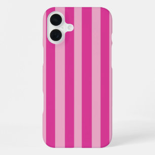 ピンクのストライプ iPhone 16 PLUSケース