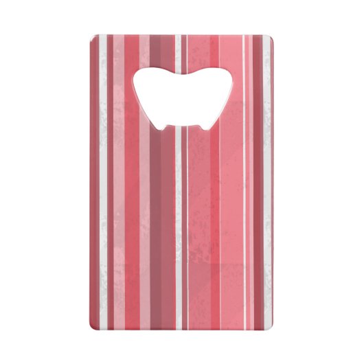 ピンクのストリップ クレジットカード栓抜き (裏面)