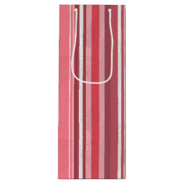 ピンクのストリップ ワインギフトバッグ