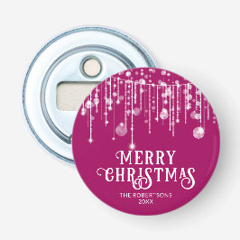 ピンクのストリングライト クリスマスパーティー 栓抜き