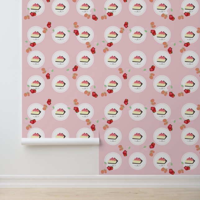 ピンクのストロベリーケーキ 壁紙 (アプリケーション)